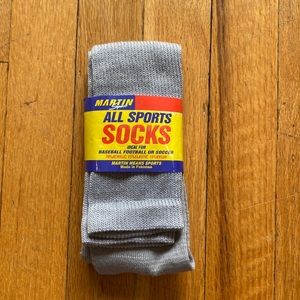 Grey Baseball/ Soccer Socks Size 7-8 1/2